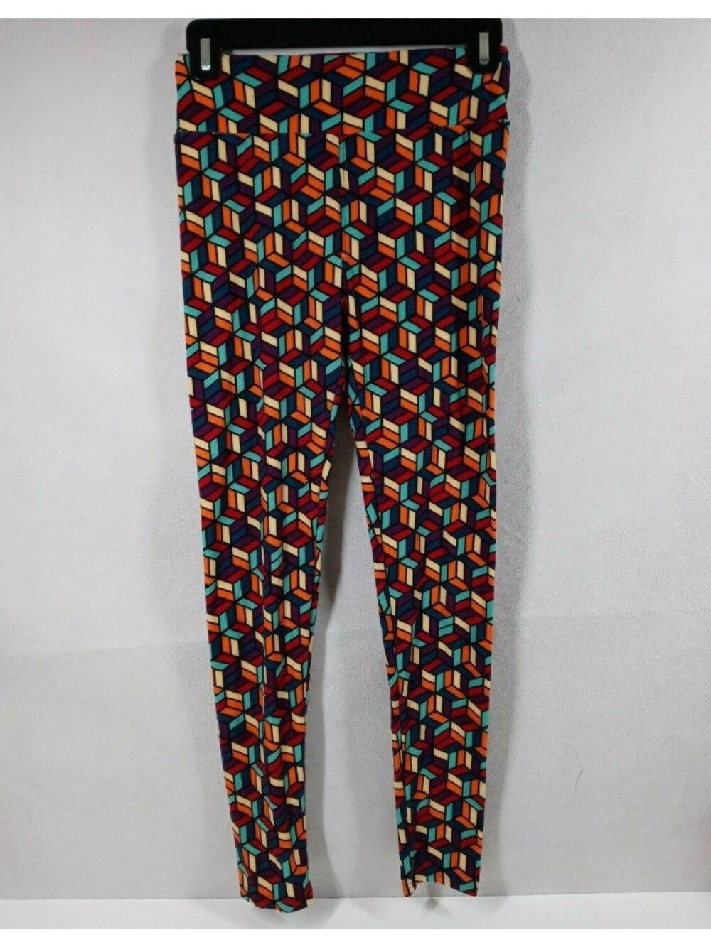 LuLaRoe Leggings One Size Multi-Color With Rubix Cube Designs